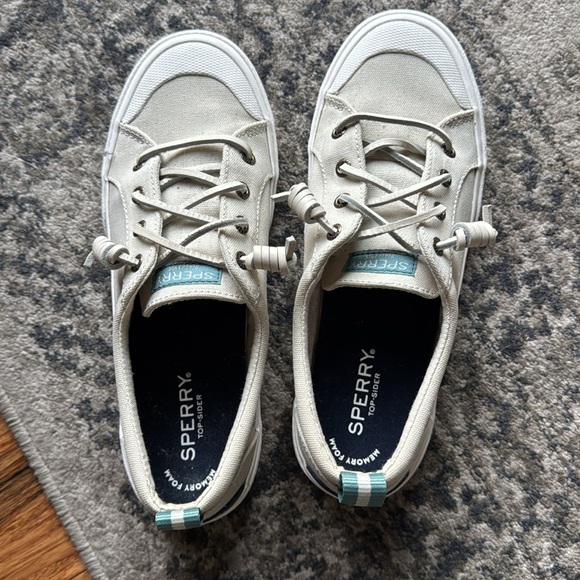 Sperry top-sider crest vibe memory foam cream canvas sneakers - Picture 7 of 8